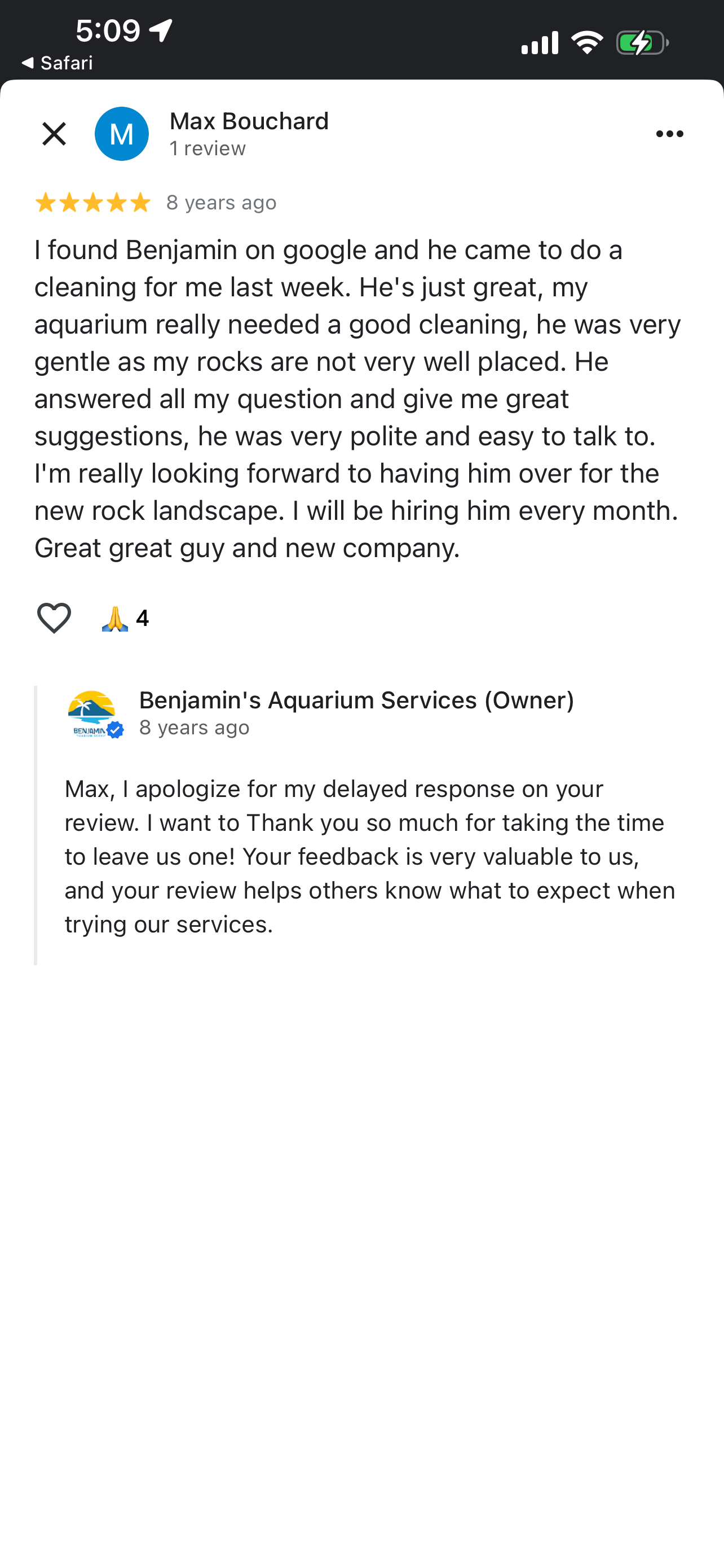     Aquarium technician performing maintenance and cleaning in Calgary residence