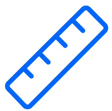Custom aquarium design ruler icon